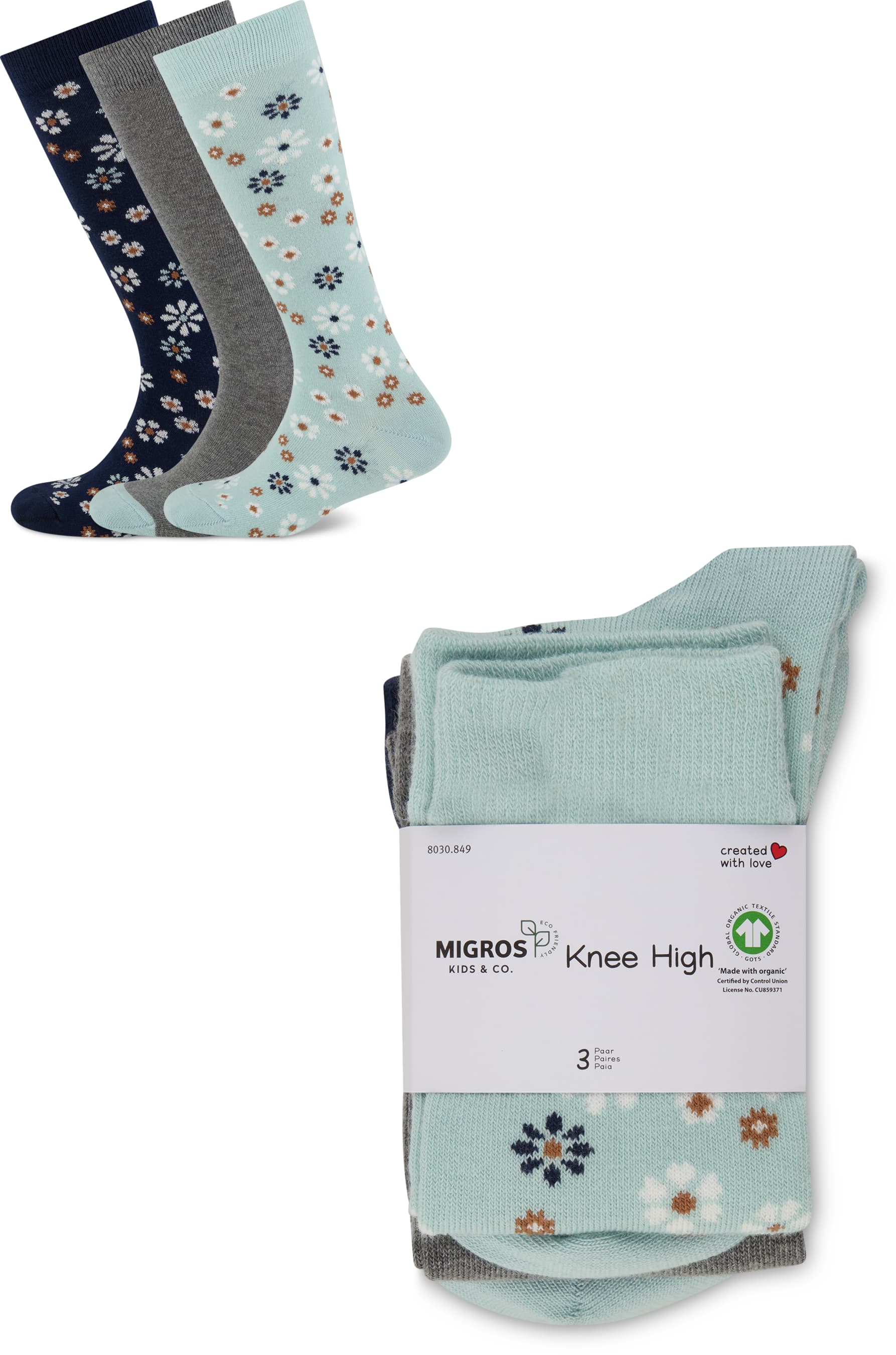 Kinder Kniesocken 3 teilig
